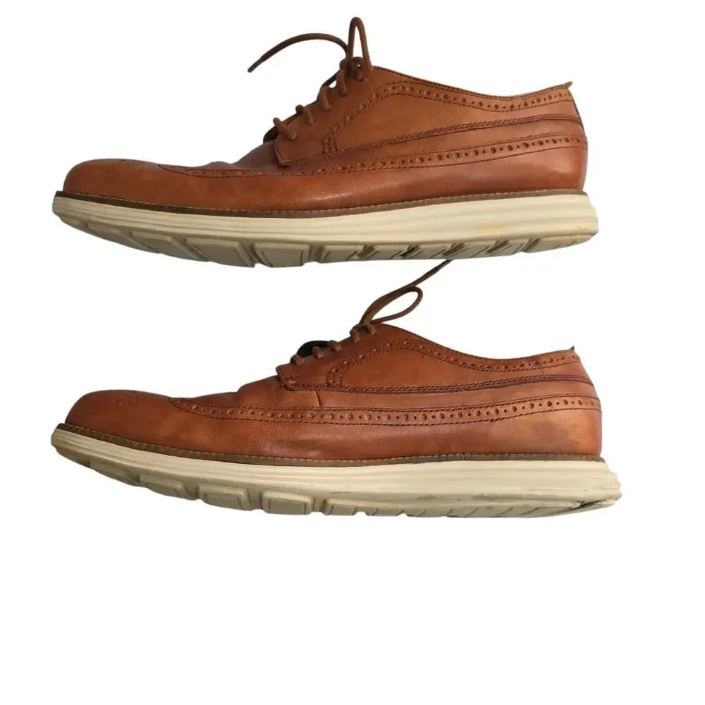 Cole Haan Original Grand Wingtip Brown Leather Oxfords Men Size 12M